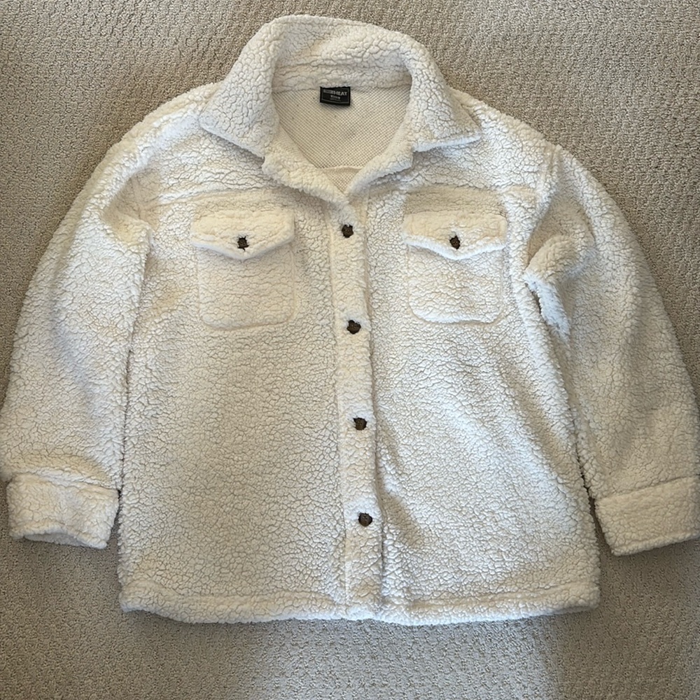 32 DEGREES Women's Cozy Fleece Shirt Jacket Oversized, Size XS/S
